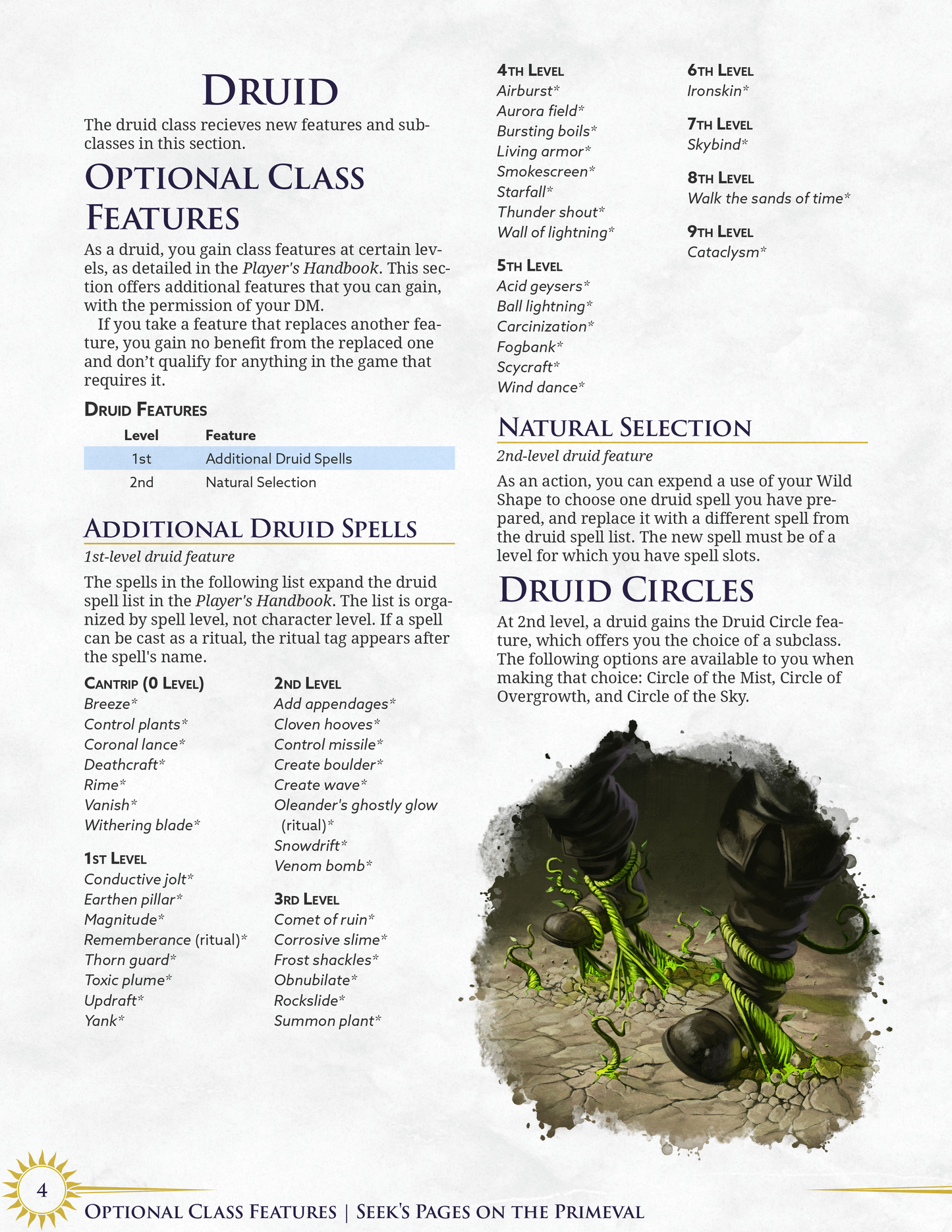 Seek's Pages on the Primeval | Druid 5e