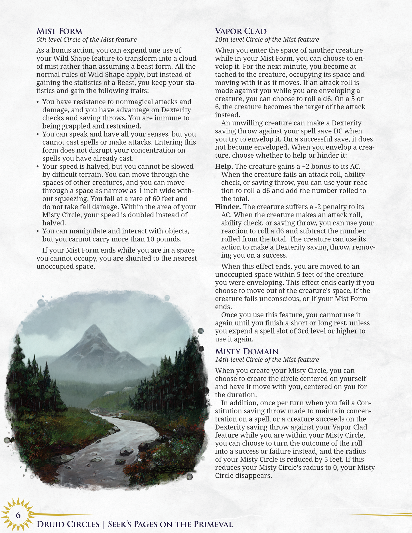 Seek's Pages on the Primeval | Druid 5e