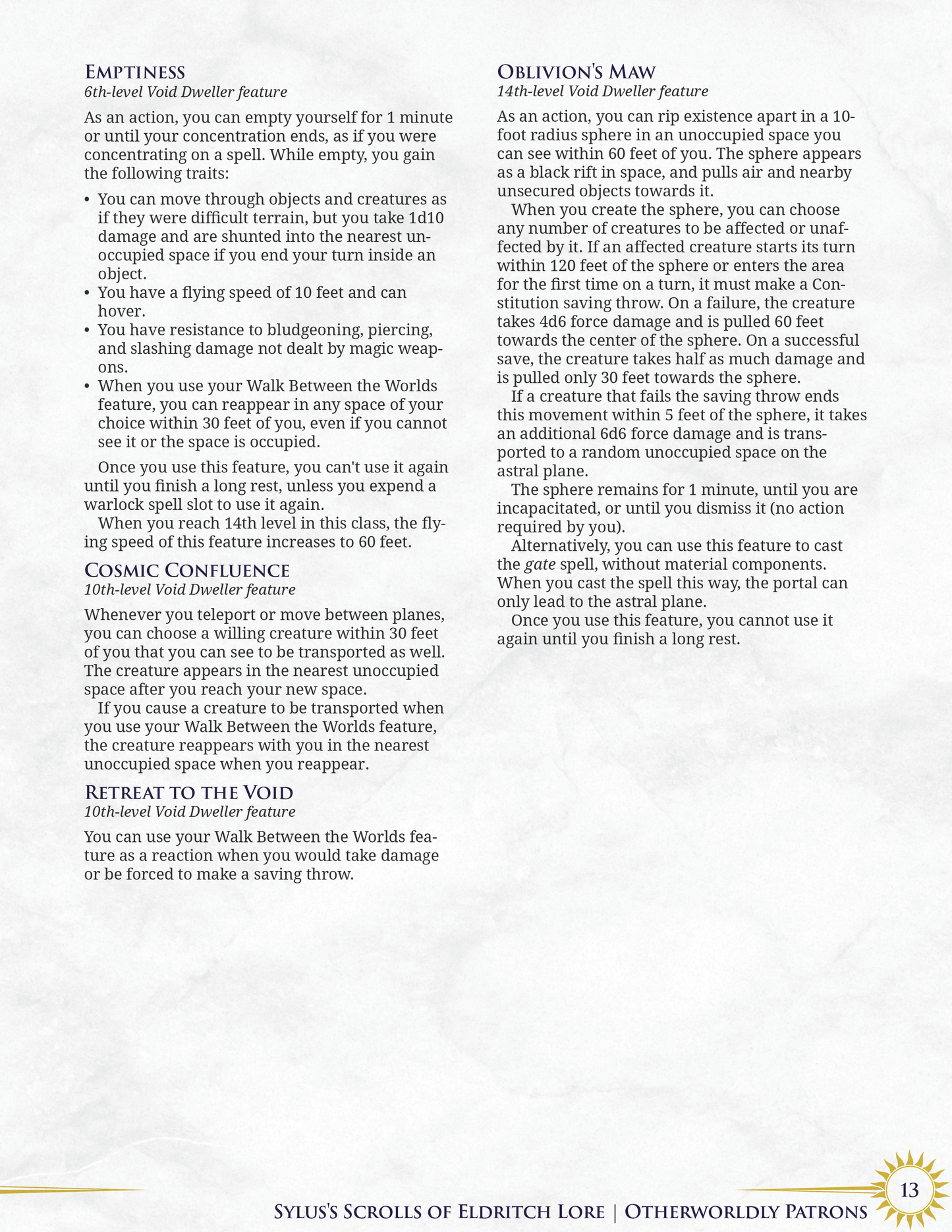 Sylus's Scrolls of Eldritch Lore | Warlock 5e